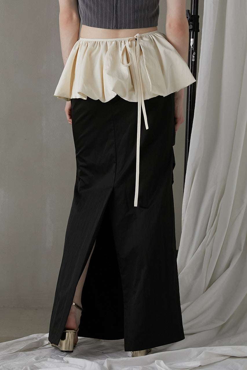 [24SUMMER PRE ORDER] Peplum Maxi Skirt