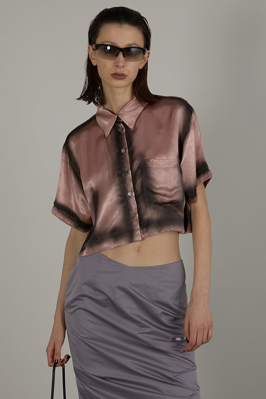 Painted Satin Short Shirt - SALE