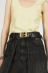 Gold B Buckle Belt