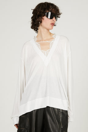 Slip Lace V-Neck Tshirt