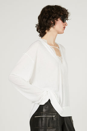 Slip Lace V-Neck Tshirt