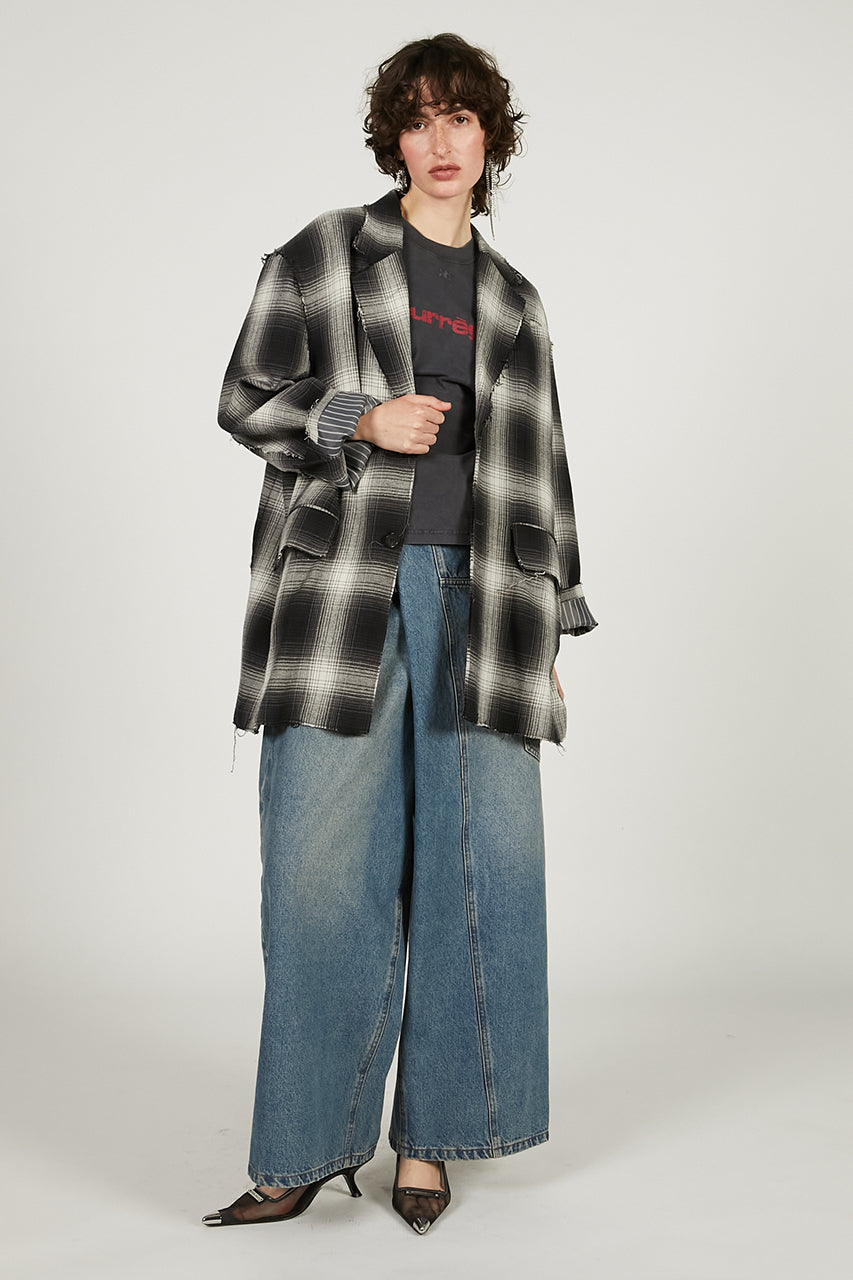 Raw Edge Oversized Jacket