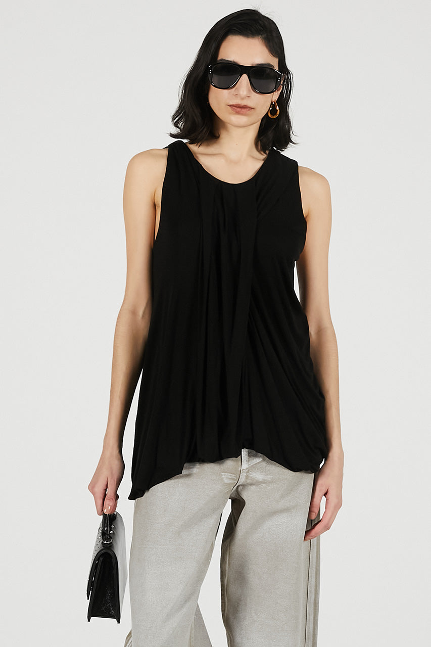 Twist Shoulder Drape Top - 26SUMMER
