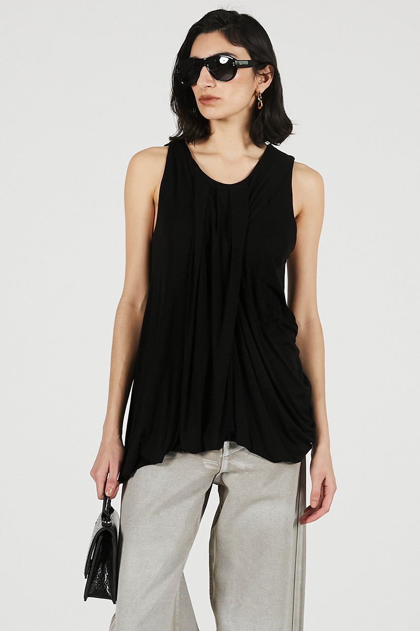 Twist Shoulder Drape Top - 26SUMMER