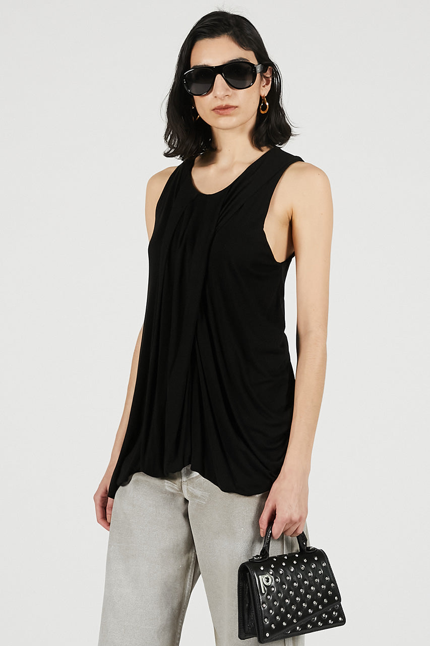 Twist Shoulder Drape Top