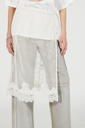 Mesh Lace Wrap Skirt - 26SUMMER