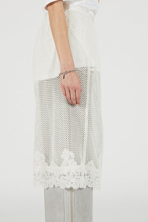 Mesh Lace Wrap Skirt - 26SUMMER