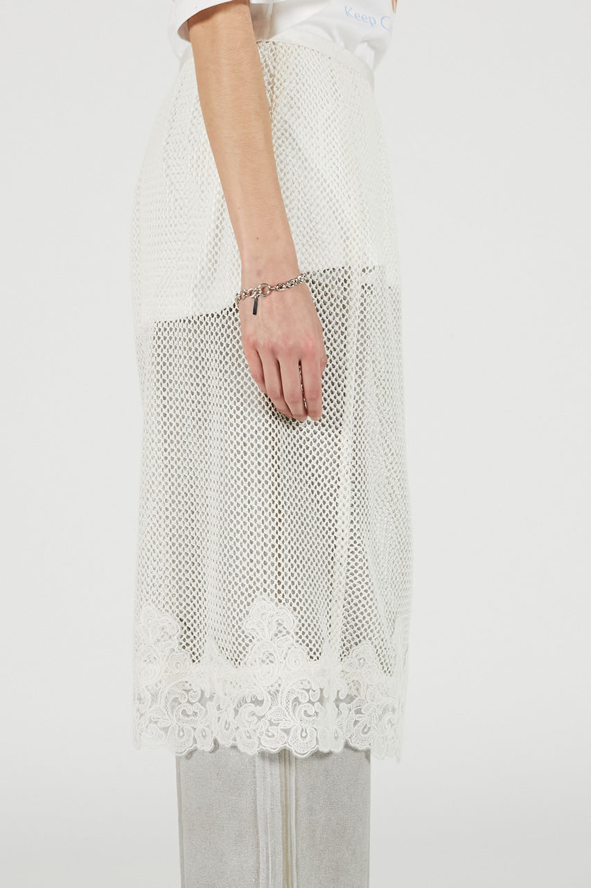 Mesh Lace Wrap Skirt - 26SUMMER