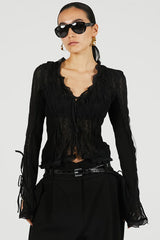 Sheer Dot Slim Shirt - PRE ORDER