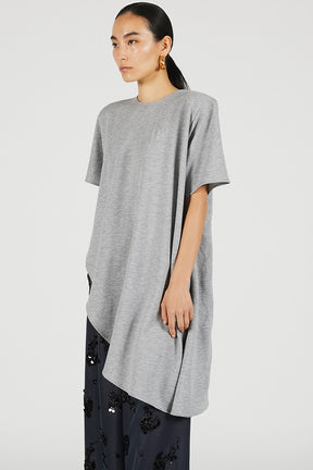 Shoulder Pad Asymmetrical Cape T-Shirt