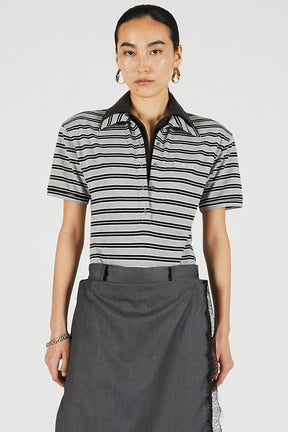 Double Collar Polo Bodysuit