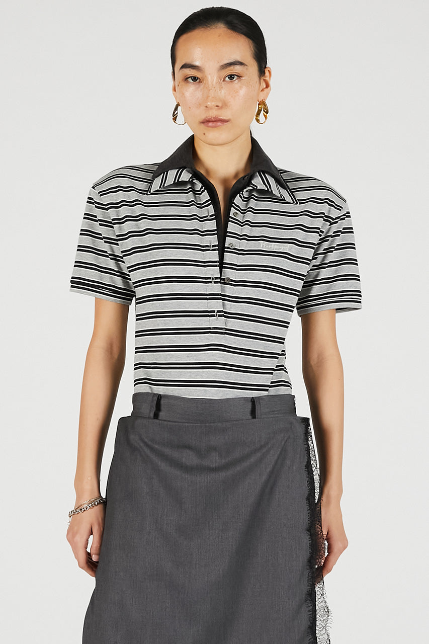 Double Collar Polo Bodysuit