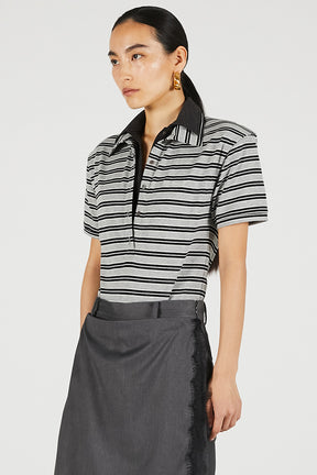 Double Collar Polo Bodysuit