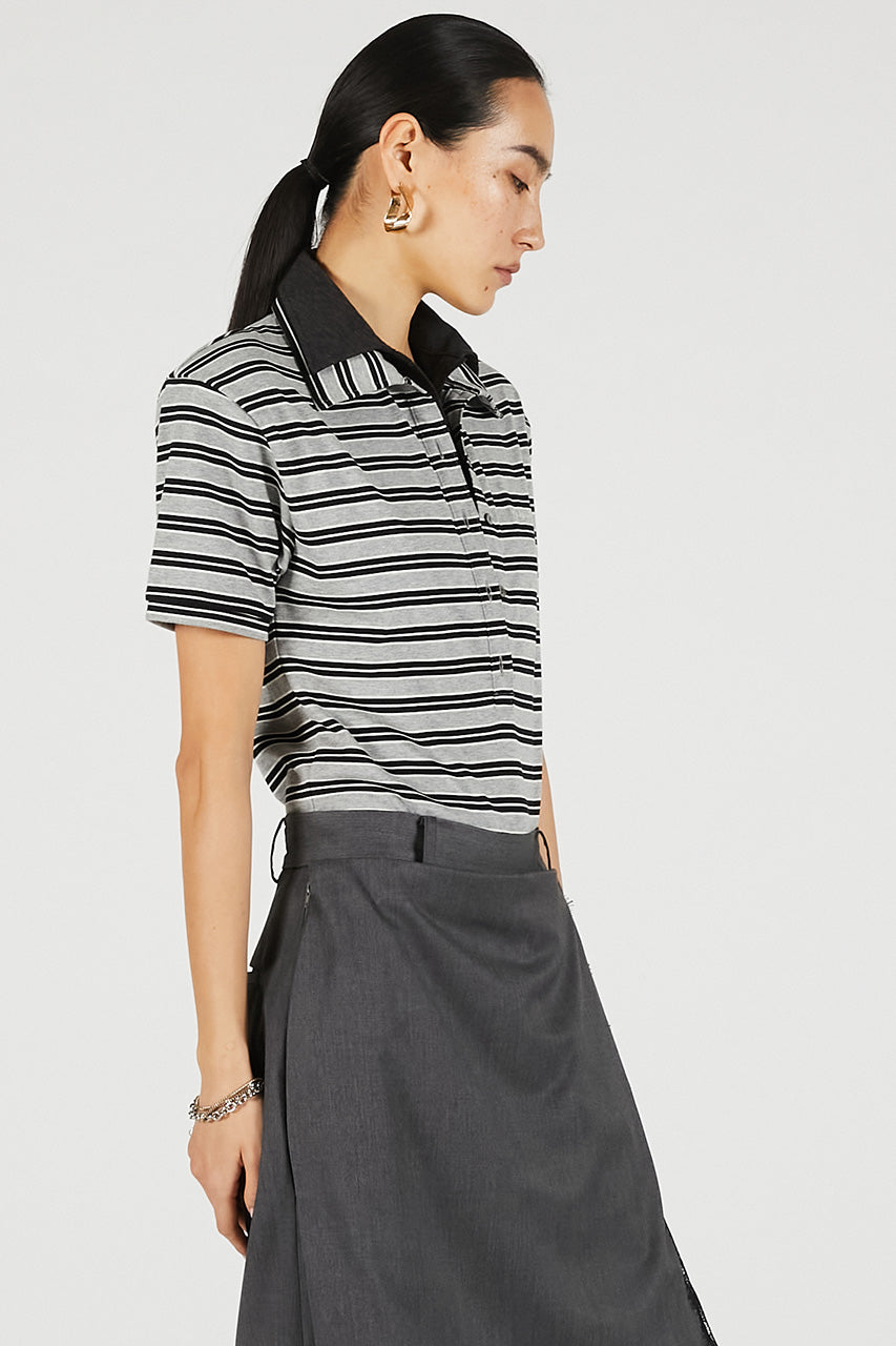 Double Collar Polo Bodysuit