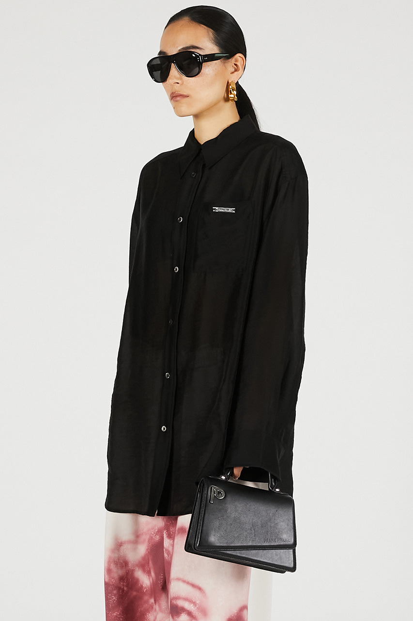 Silk Blend Sheer Over Shirt - 26SUMMER