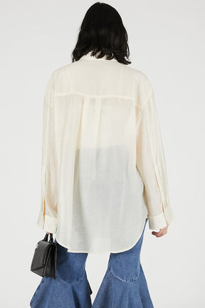 Silk Blend Sheer Over Shirt - 26SUMMER