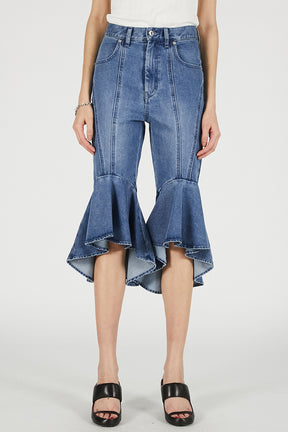 Super Flare Denim Half Pants