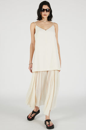 Contrast Fabric Cami Dress - 26SUMMER