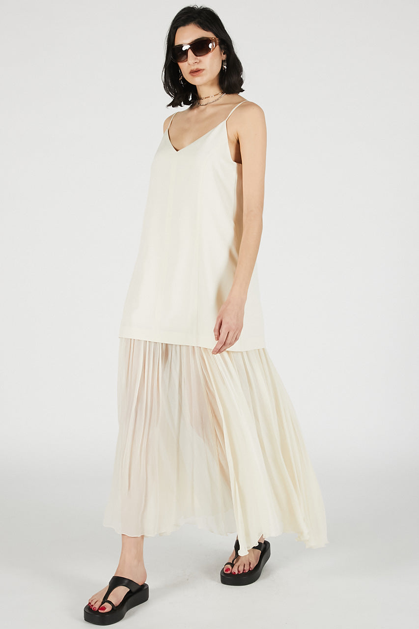 Contrast Fabric Cami Dress - 26SUMMER