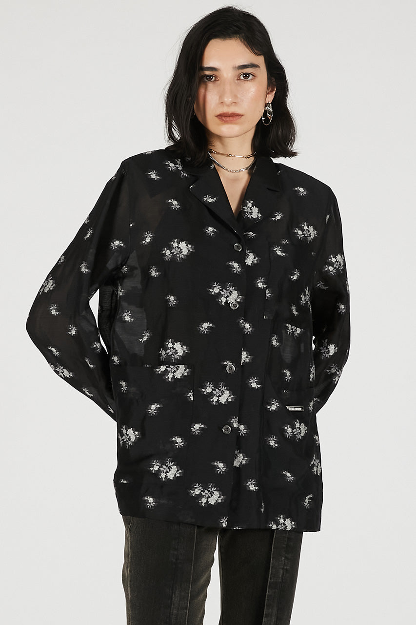 Flower Jacquard Lounge Shirt - 26SUMMER