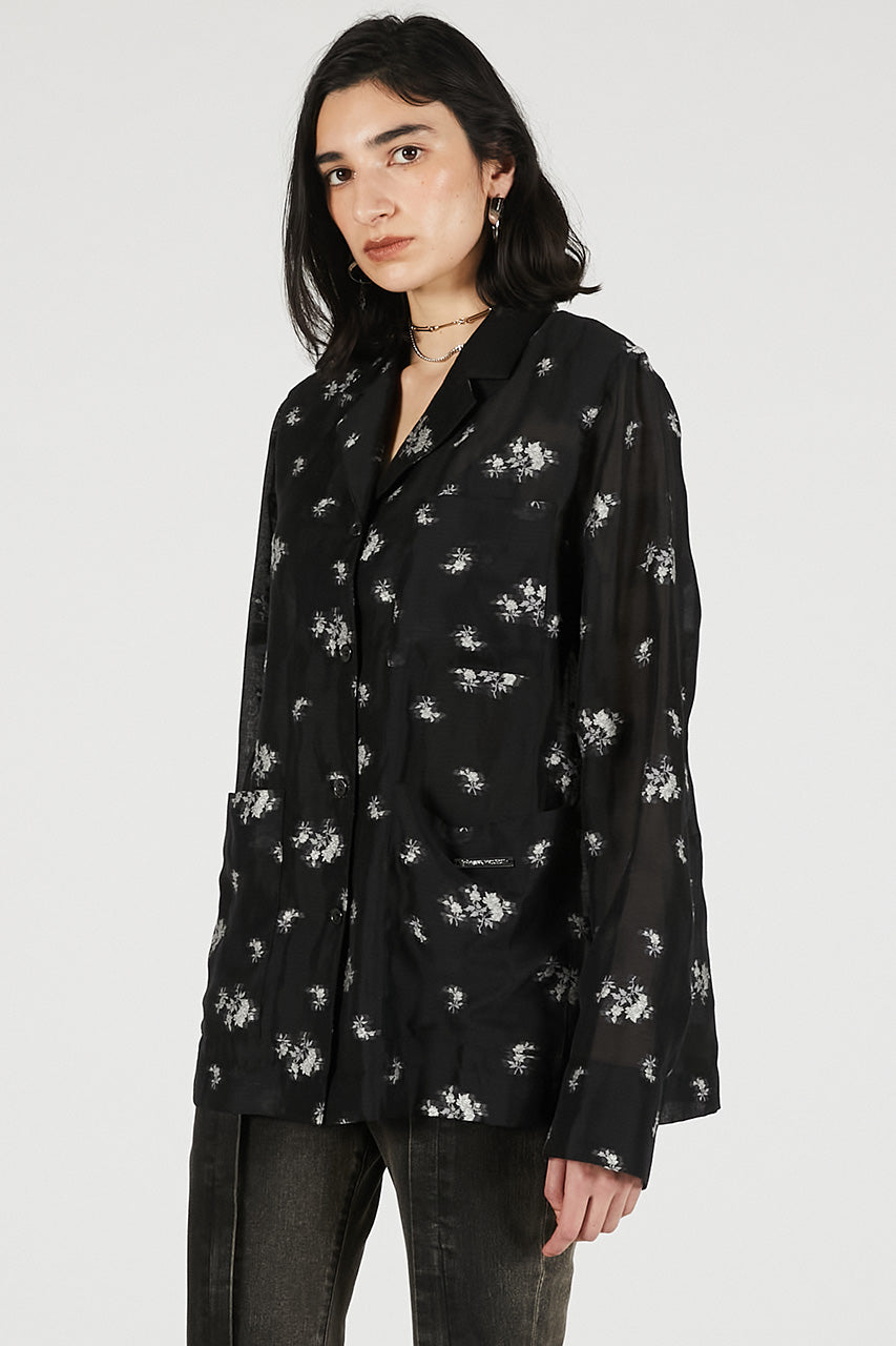 Flower Jacquard Lounge Shirt