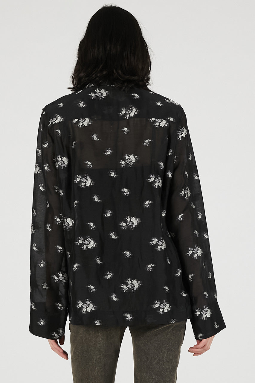 Flower Jacquard Lounge Shirt