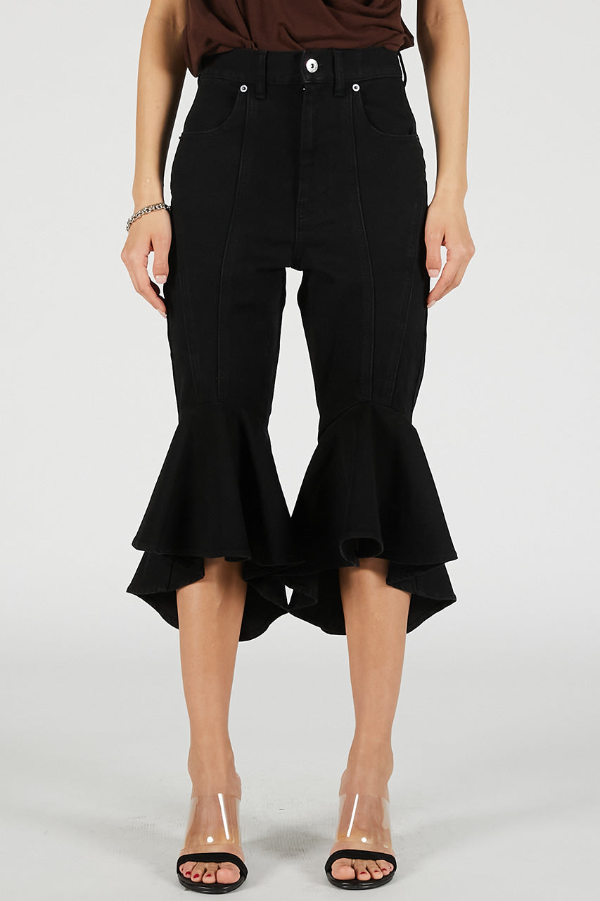 Super Flare Denim Half Pants