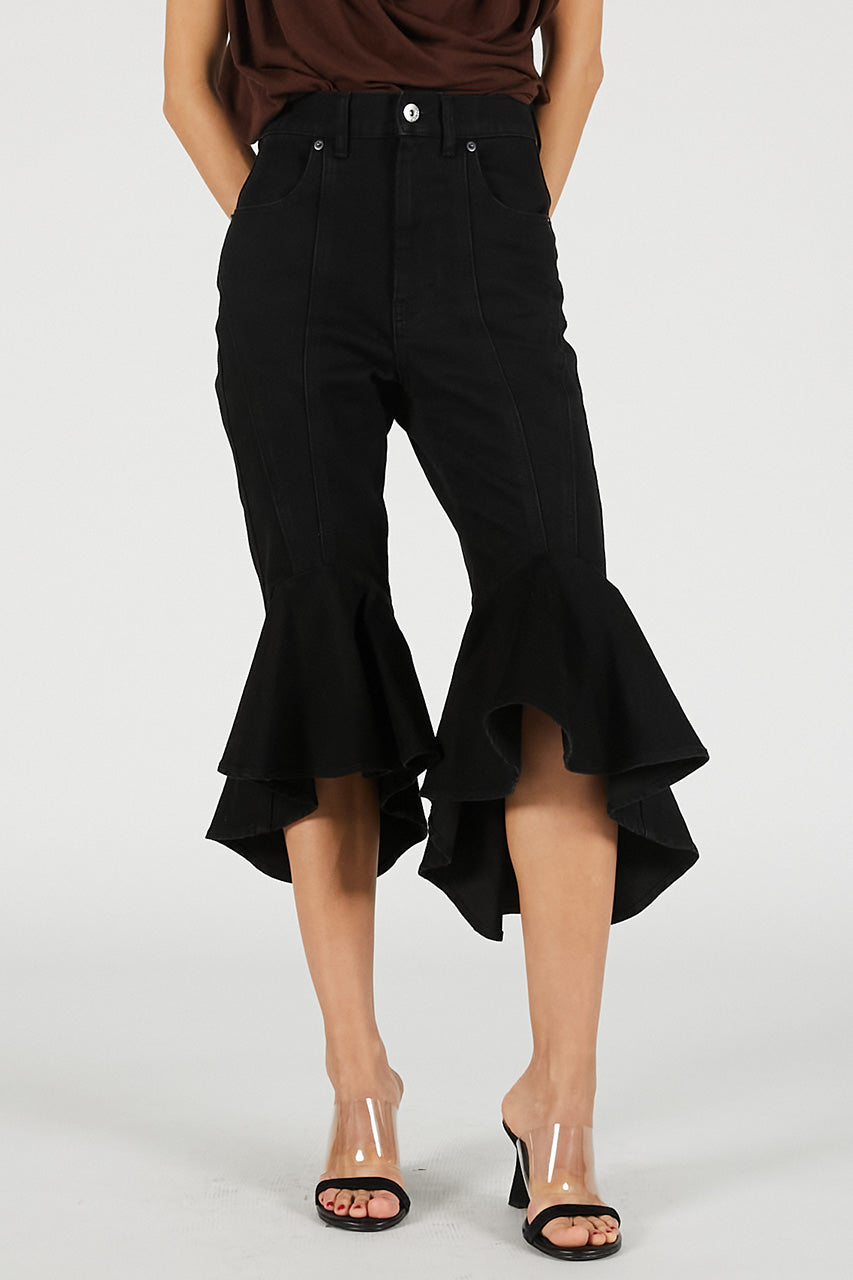 Super Flare Denim Half Pants - 26SUMMER