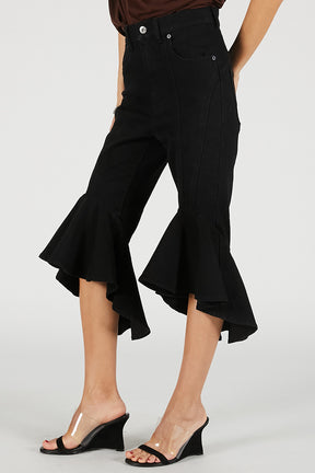 Super Flare Denim Half Pants