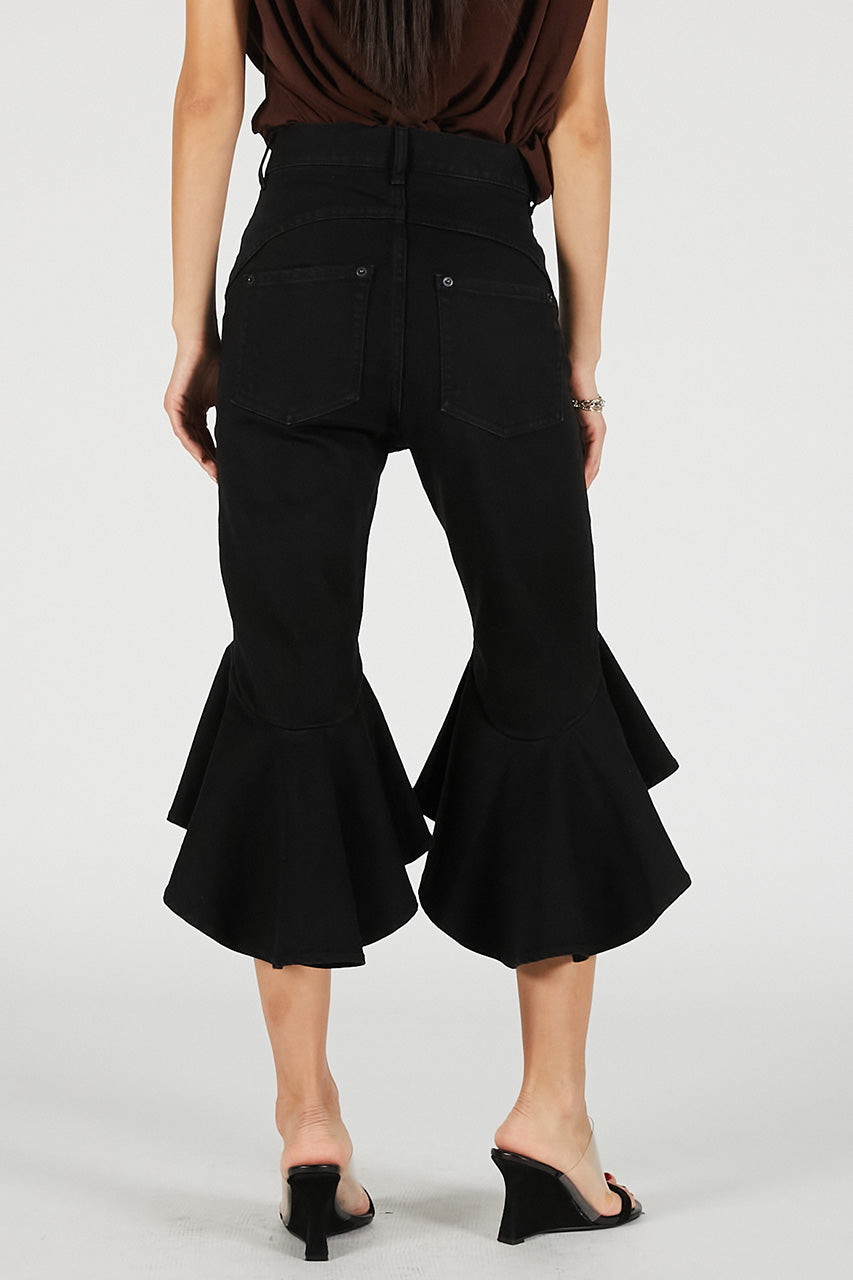 Super Flare Denim Half Pants