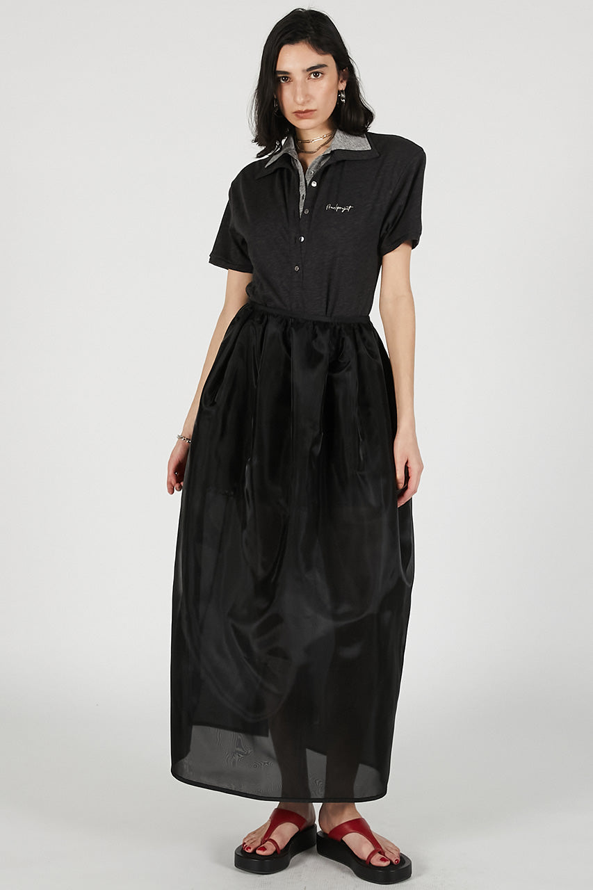 Hard Mesh Maxi Skirt - 26SUMMER