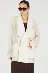 Silk Blend Sheer Jacket - PRE ORDER
