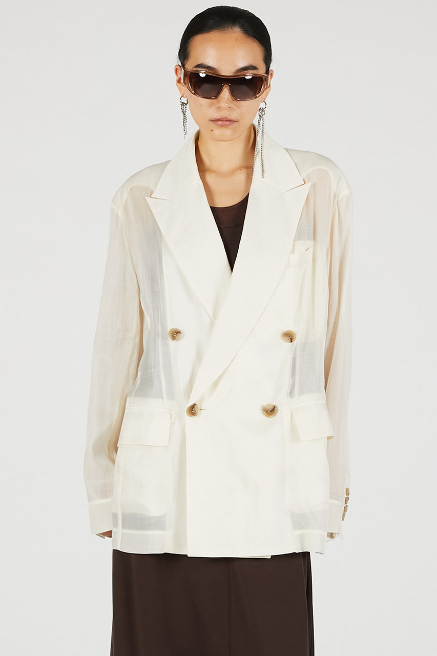 Silk Blend Sheer Jacket - 26SUMMER