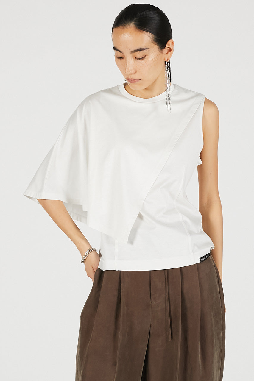 Asymmetrical Cape T-Shirt - 26SUMMER