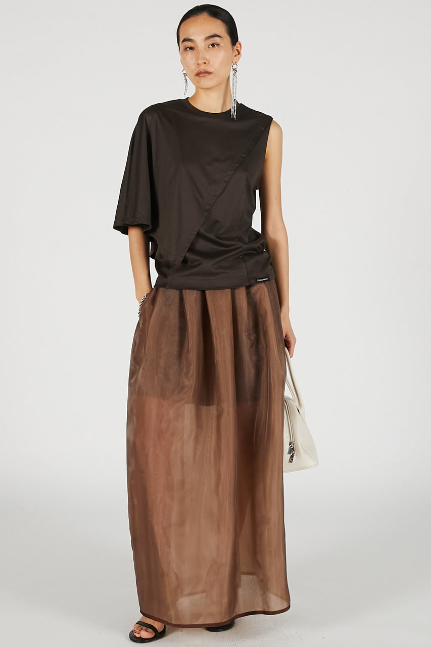 Asymmetrical Cape T-Shirt - 26SUMMER