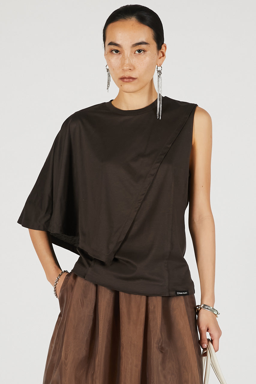Asymmetrical Cape T-Shirt - 26SUMMER