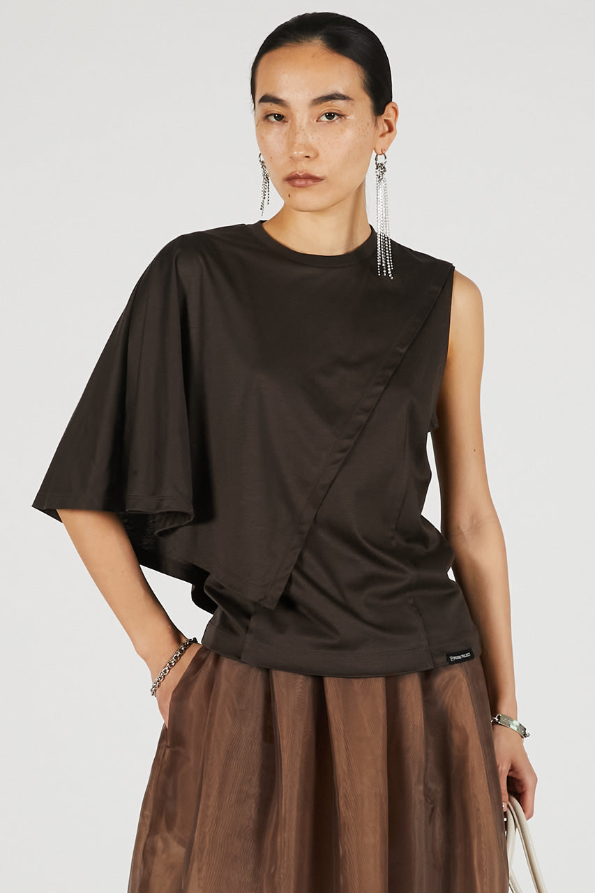 Asymmetrical Cape T-Shirt - 26SUMMER