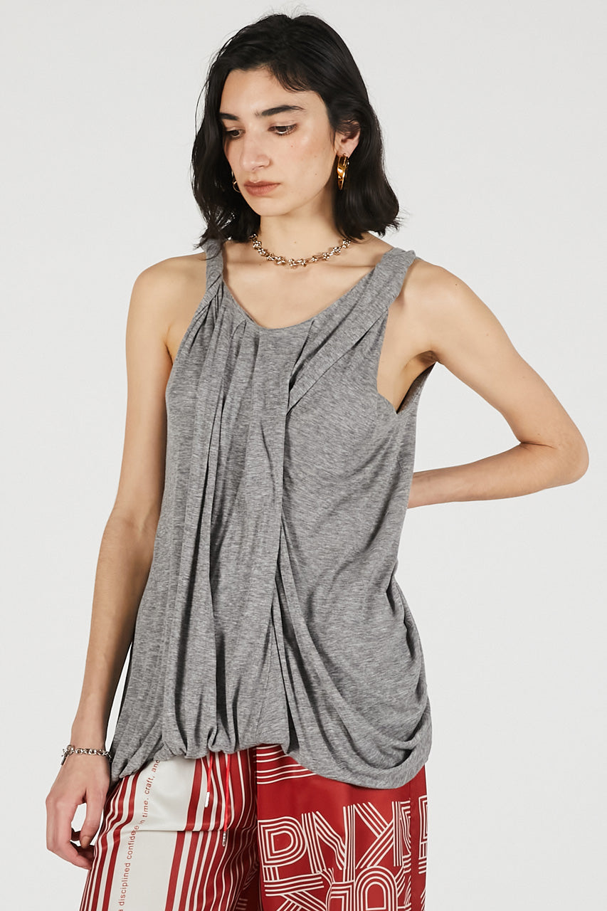 Twist Shoulder Drape Top - 26SUMMER