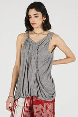 Twist Shoulder Drape Top