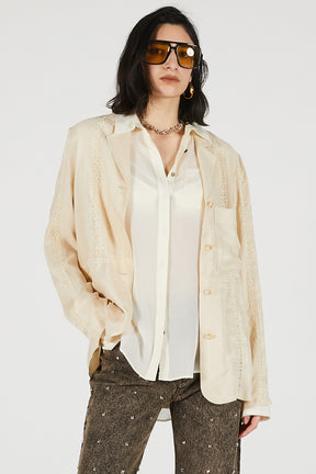 Ladder Lace Shirt Jacket - 26SUMMER
