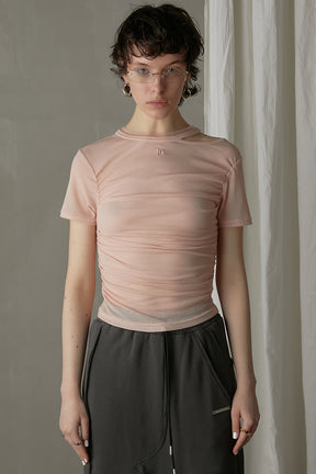 【PRE ORDER】Soft Voile Teleco Gathered T-shirt