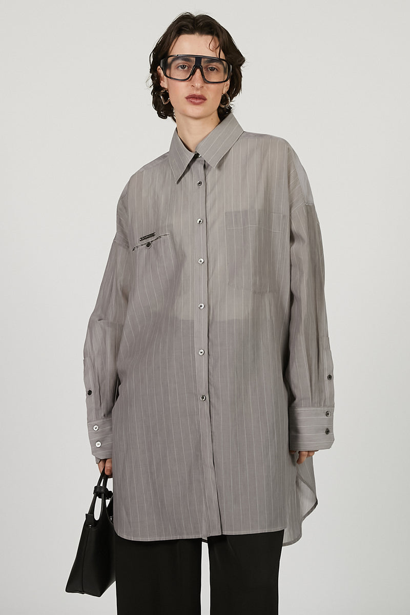 在庫一掃セール Cotton Boiled Big Shirt トップス