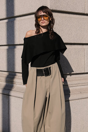 Slit Neck Cover Top