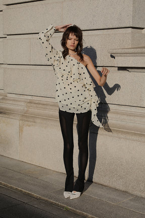 One-Shoulder Ruffled Top