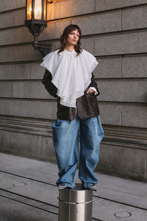 Drape Denim Pants
