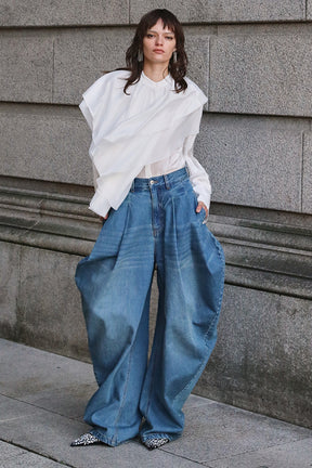 Drape Denim Pants