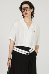Sheer Open Collar Shirt - 2025 SUMMER
