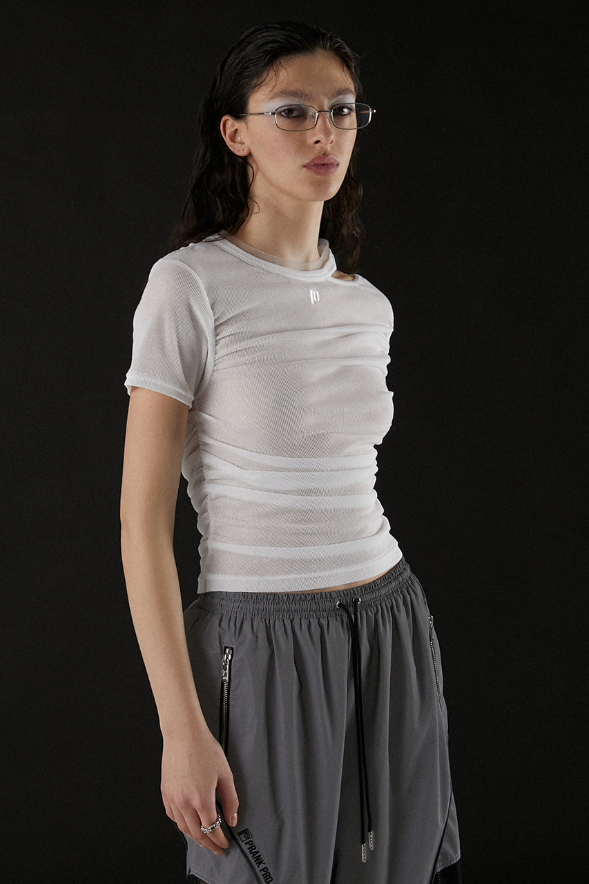 【PRE ORDER】Soft Voile Teleco Gathered T-shirt