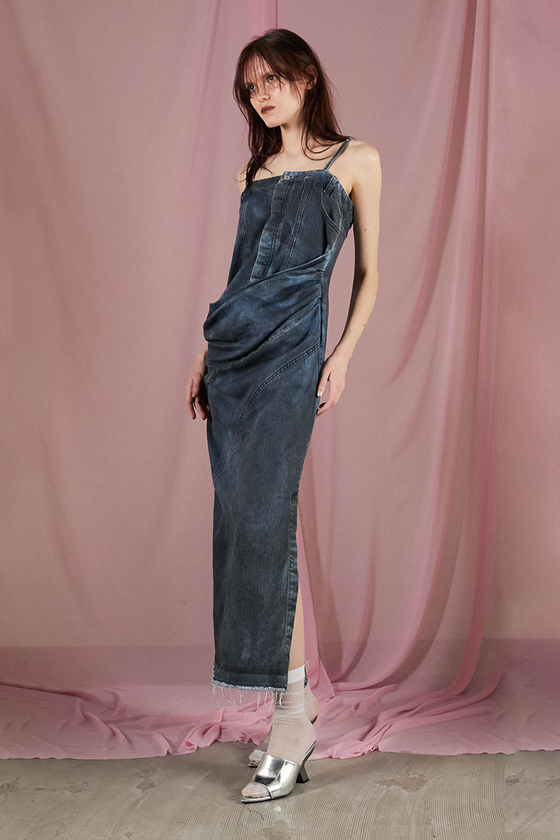 2WAY Lame Denim Dress