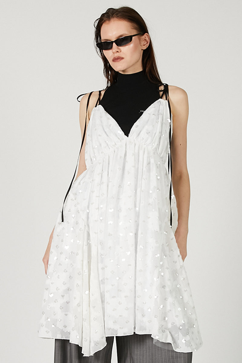 ワンピース jacquard volume camisole dress jacquard volume camisole dress – Acka online store